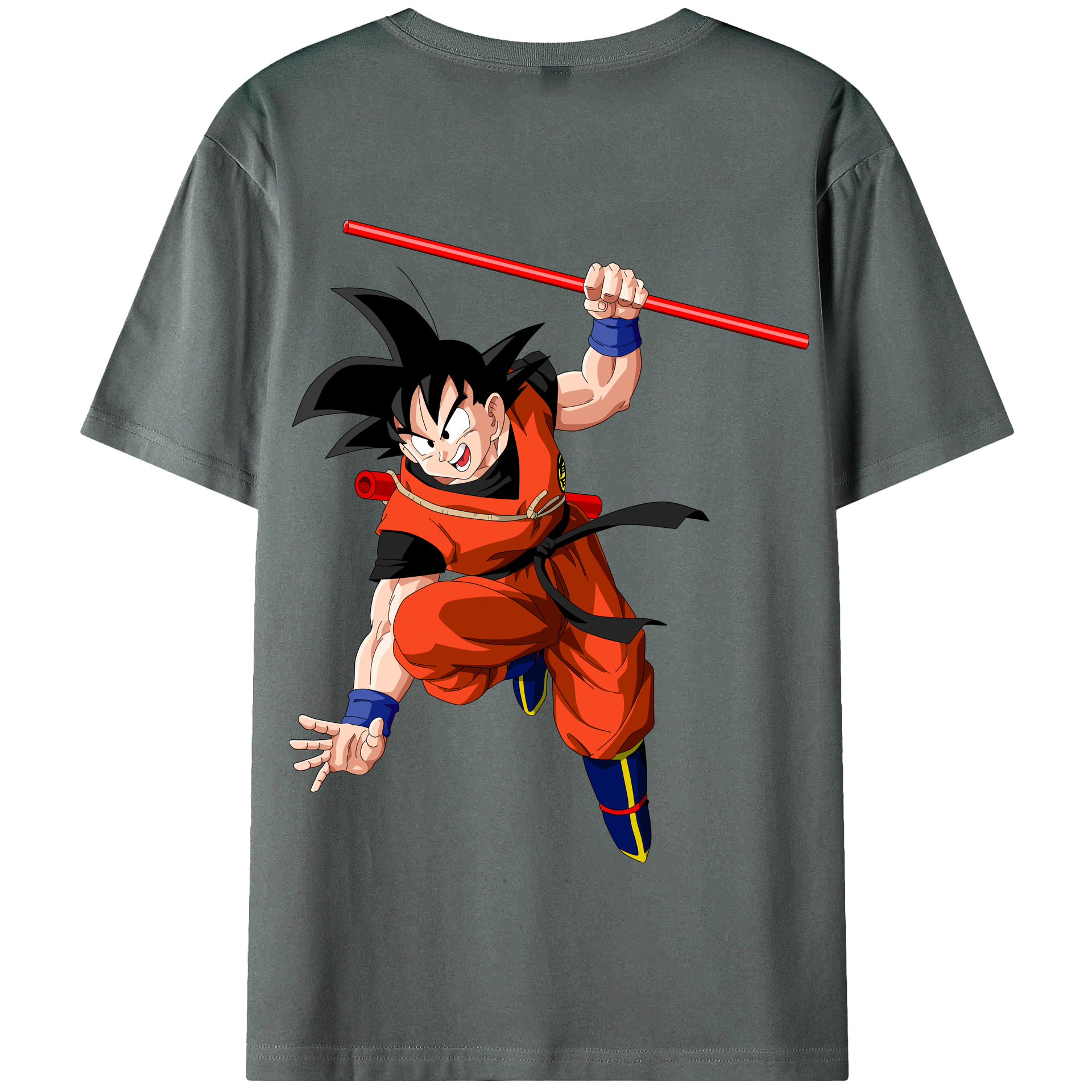 （画像用） ドラゴンボール 孫悟空（そん ごくう）Son Goku カカロット DRAGON BALL Kakarotto 綿100％半袖Tシャツ（背面プリント）